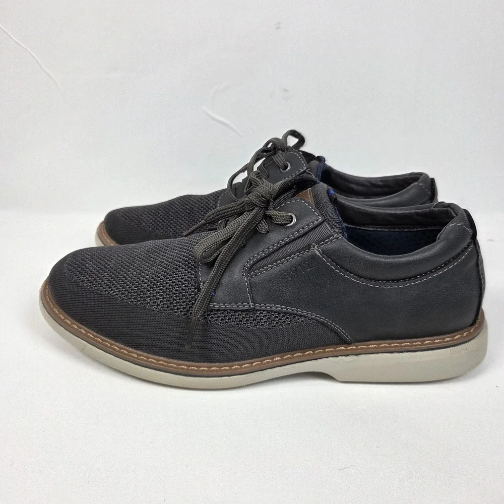 Nunn Bush Otto Knit Plain Toe Oxford Shoes Men's Size 8.5 W Gray 84964-062